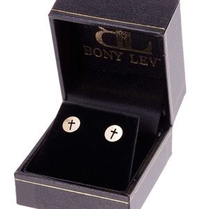 Bony Levy 14K Yellow Gold Cross Cutout Earrings